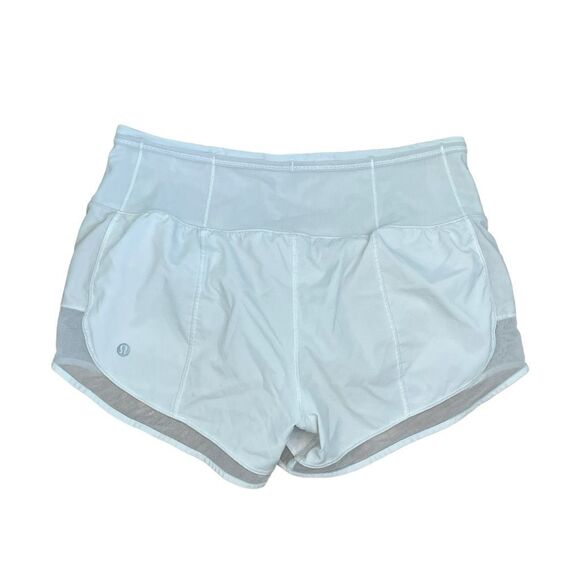 Lululemon Mind Over Miles Short White Low Rise Running Athletic Shorts 4 - Picture 6 of 9